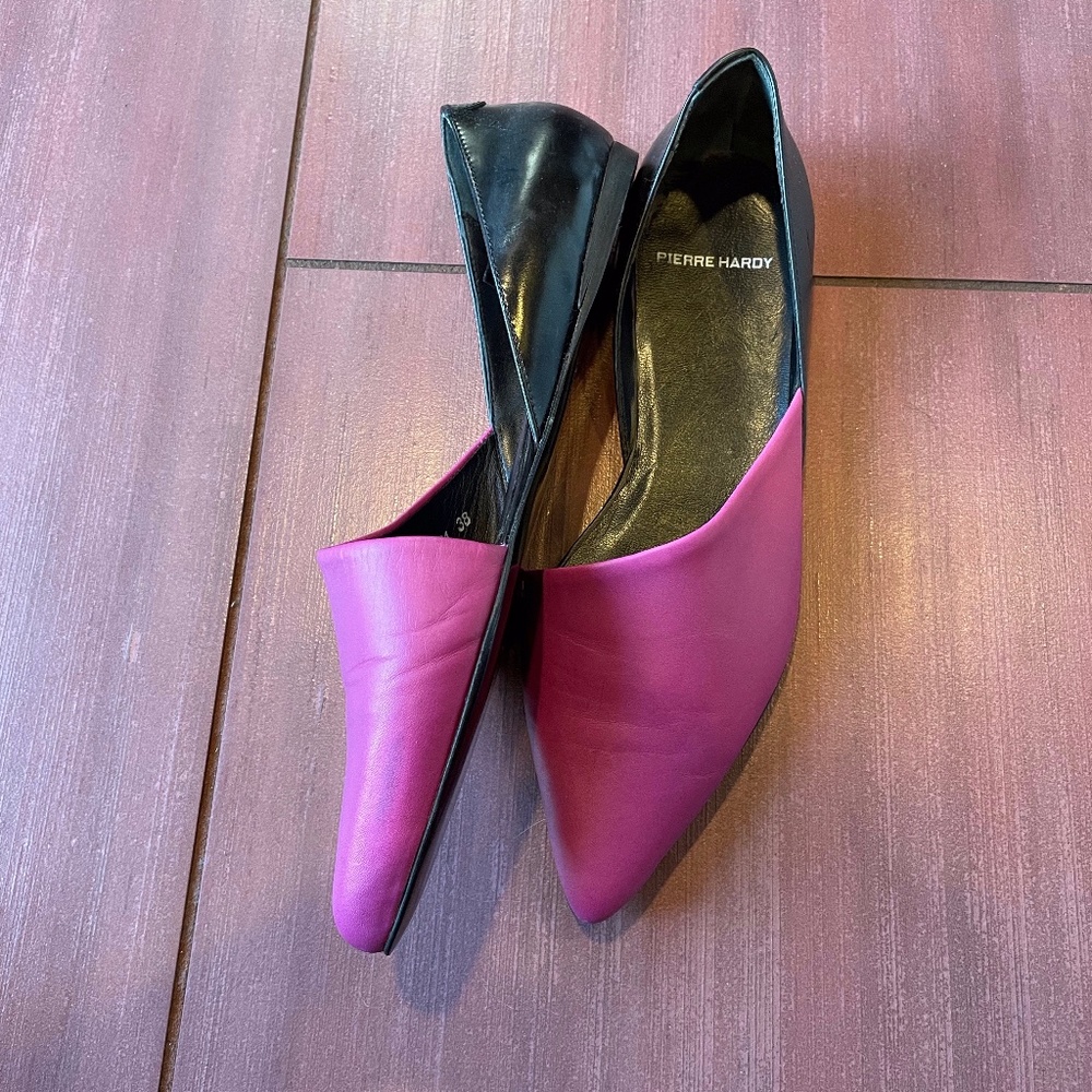 Pierre Hardy two tone leather ballet flats